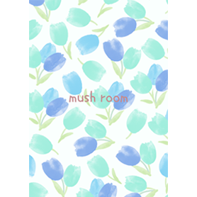 水彩チューリップ（ブルー） mush