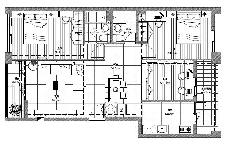 居家空間設計類比於人的容貌體態，若是五官肢體的比例