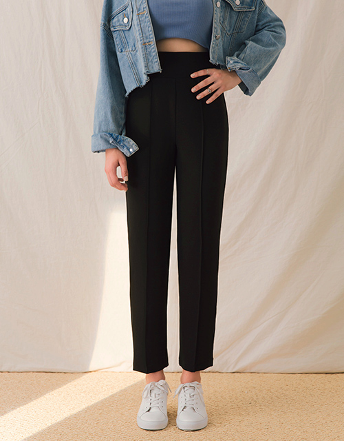 不易皺高腰顯瘦九分褲