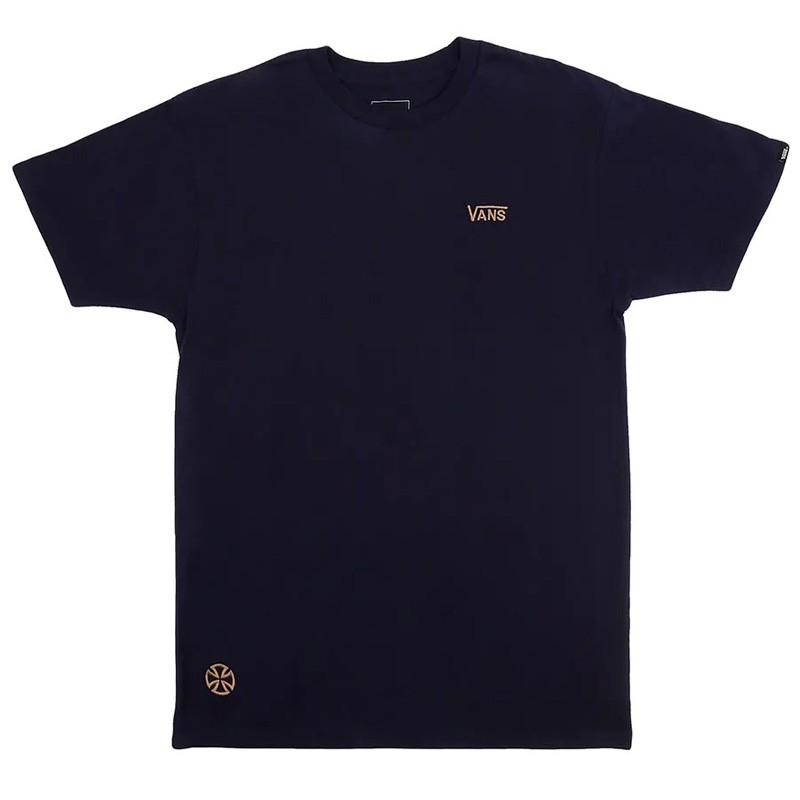 VANS X INDEPENDENT VN0A3IJXNVY 美版 Dual Logo Tee 短T (深藍) 化學原宿