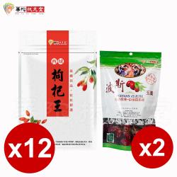 ◎天然栽培-無農藥殘留|◎御選營養 健康首選|◎商品名稱:枸杞王12包+波斯玉棗2包品牌:華陀扶元堂類型:機能保健食品類型:塊狀產地:中國主成分:枸杞商品成分:1、枸杞2、紅棗是否獲國家健康認證號碼: