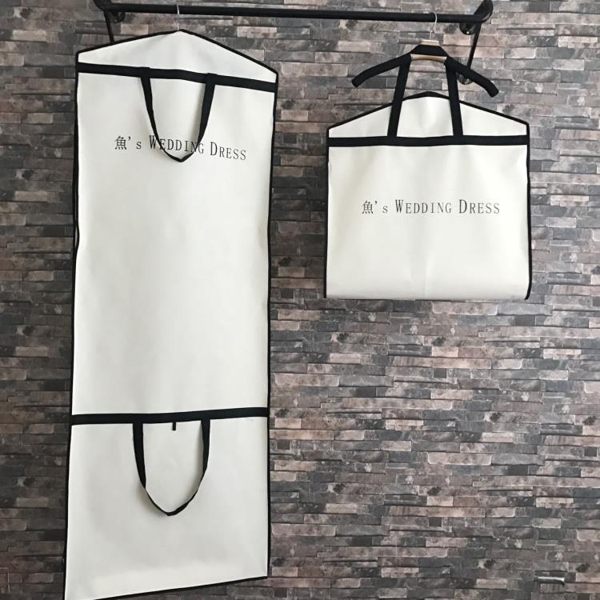 折疊手提兩用袋子加厚婚紗禮服防塵罩拖尾婚紗防塵套