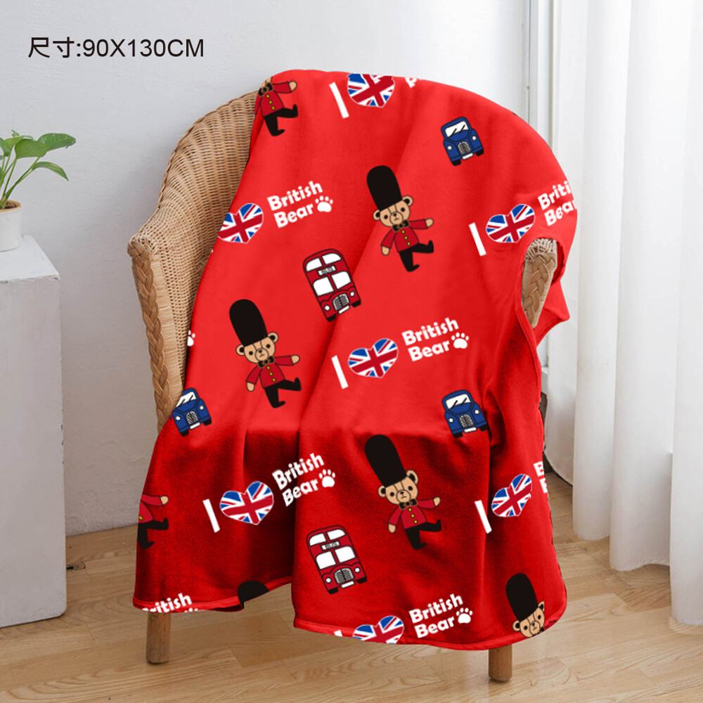 品牌：英國熊 British Bear 商品名稱 : 英國熊 90x130cm法蘭絨毯 065TA-F288B 商品編號 : 065TA-F288B 商品規格 : 90x130cm 材質：100%聚脂