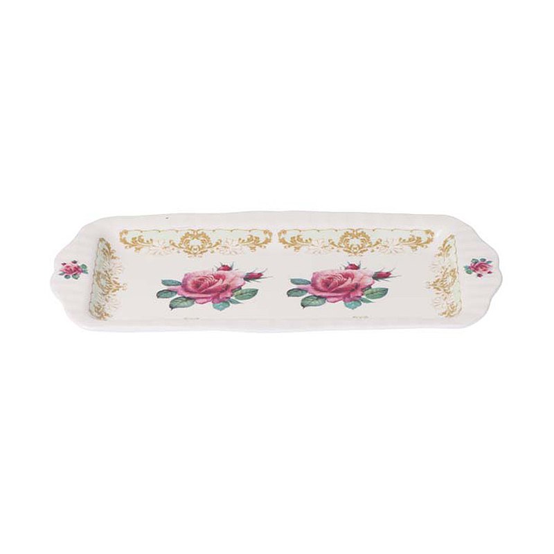 英國RK Vintage Roses古典玫瑰三明治盤30*17CM