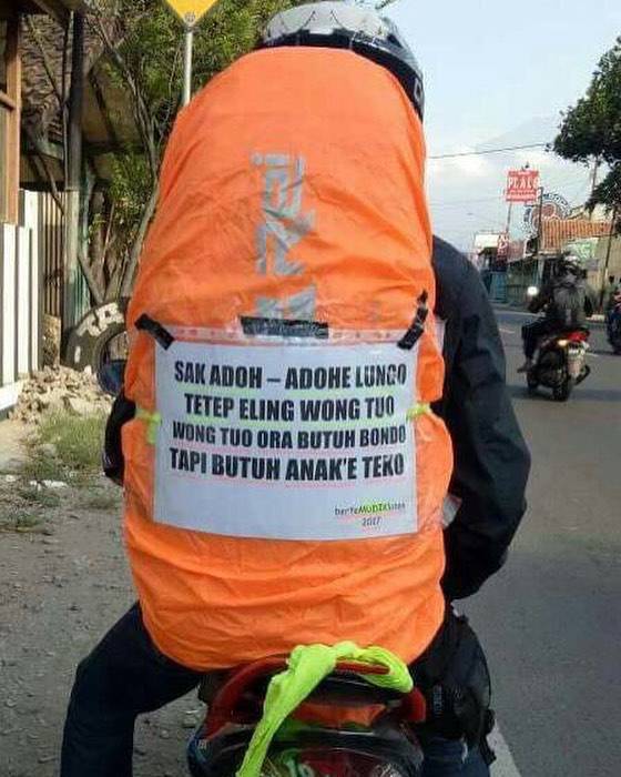 Foto Lucu Tulisan Motor Mudik Super Kreatif, Ngakak So Hard!