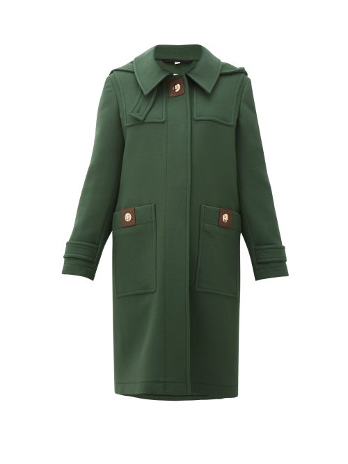 Burberry - Burberry's pine-green coat is an updated version of the classic duffle, a style originall