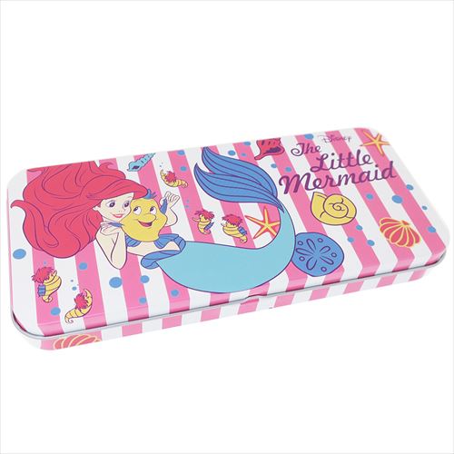 日貨 小美人魚 鉛筆盒 刷具盒 鐵筆盒 筆盒 美人魚 公主 迪士尼 文具 DISNEY 正版 J00014985