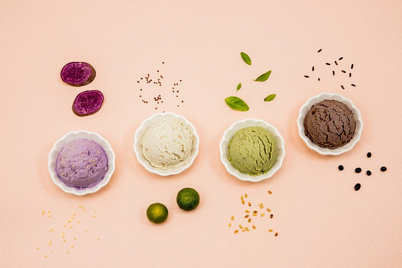 用米製作的義式Gelato。 打造獨特的臺灣米淇淋。 低糖。低脂。無添加。 回歸大自然的米食體驗。 四種口味挑遏你的味蕾。