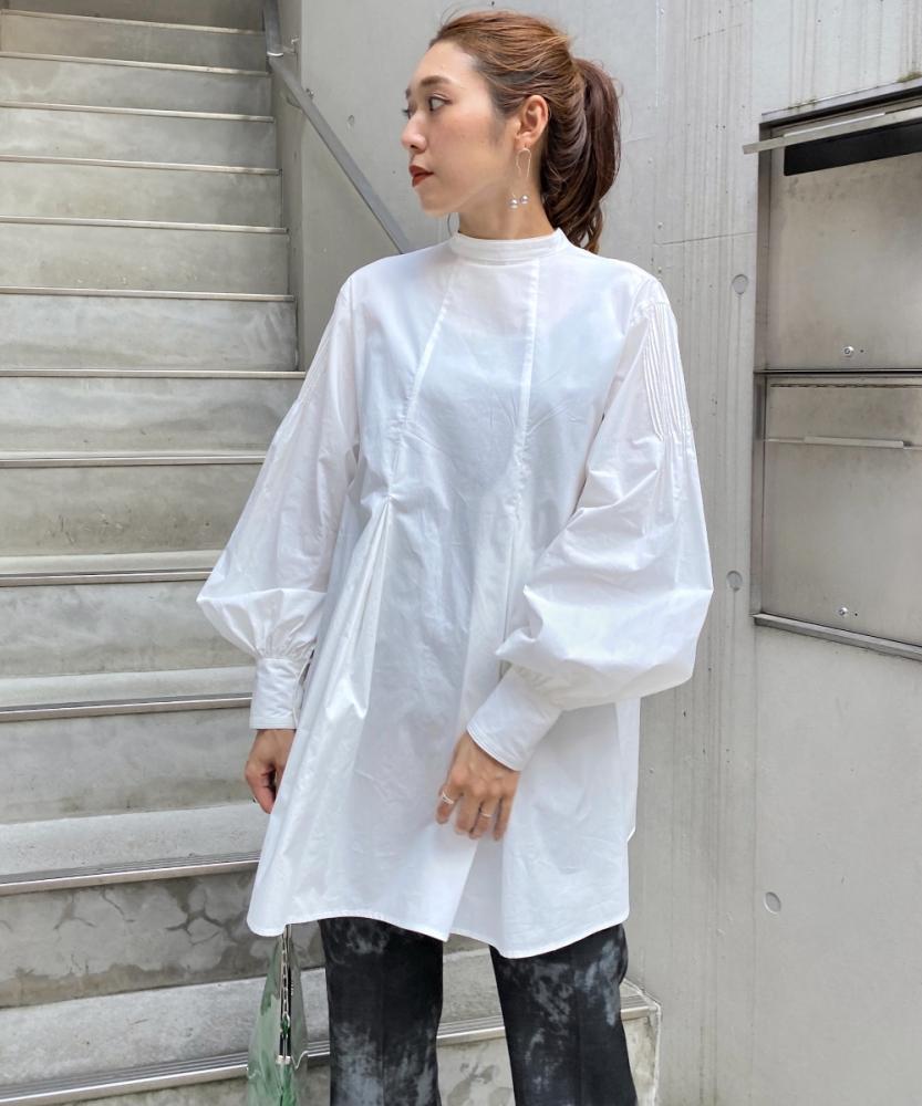 2WAY澎袖綁帶罩衫