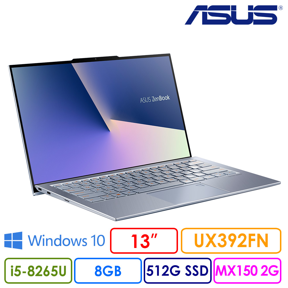 處理器：Intel® Core™ i5-8265U 1.6 GHz記憶體：8GB on board硬碟：PCIEG3x4 NVME 512GB M.2 SSD顯示：NVIDIA MX 150 2G獨顯