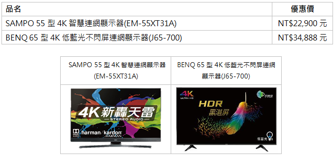 燦坤電視節！三星、聲寶、BenQ、JVC、奇美指定電視優惠再送果汁機