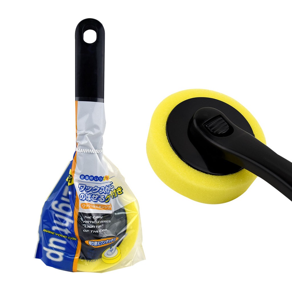 【Light up】 E02251 附柄打蠟洗車海綿-goodcar168