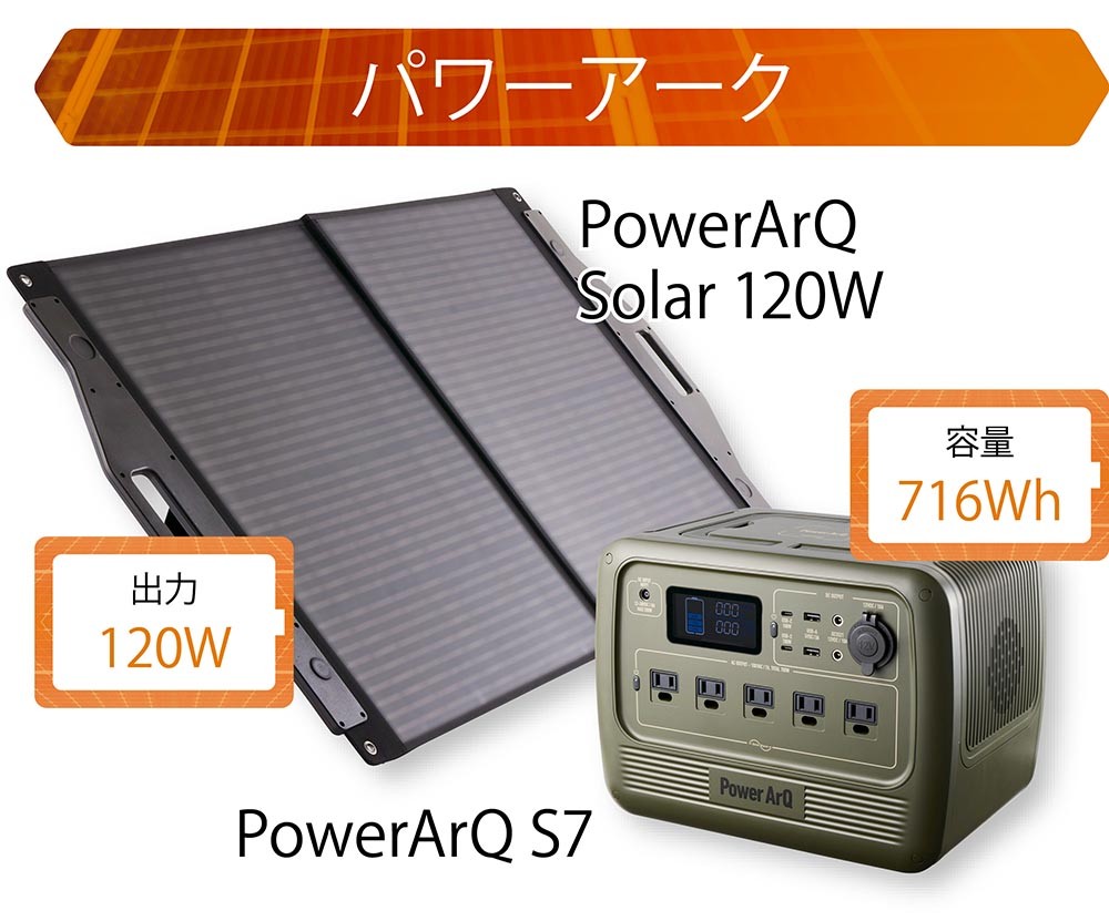 新品未使用』 PowerArQ S7 ポータブル電源 716Wh ソーラーパネル