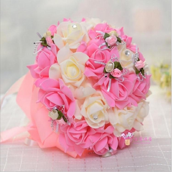 新娘手捧花 韓式婚禮結婚用品 仿真假花手拋花球創意攝影道具