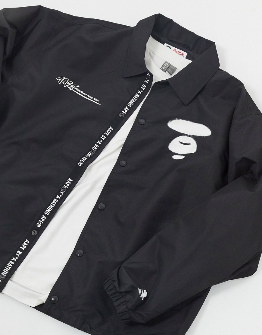 Jacket by AAPE By A Bathing Ape That new-jacket feeling Spread collar Taped placket with press-stud 