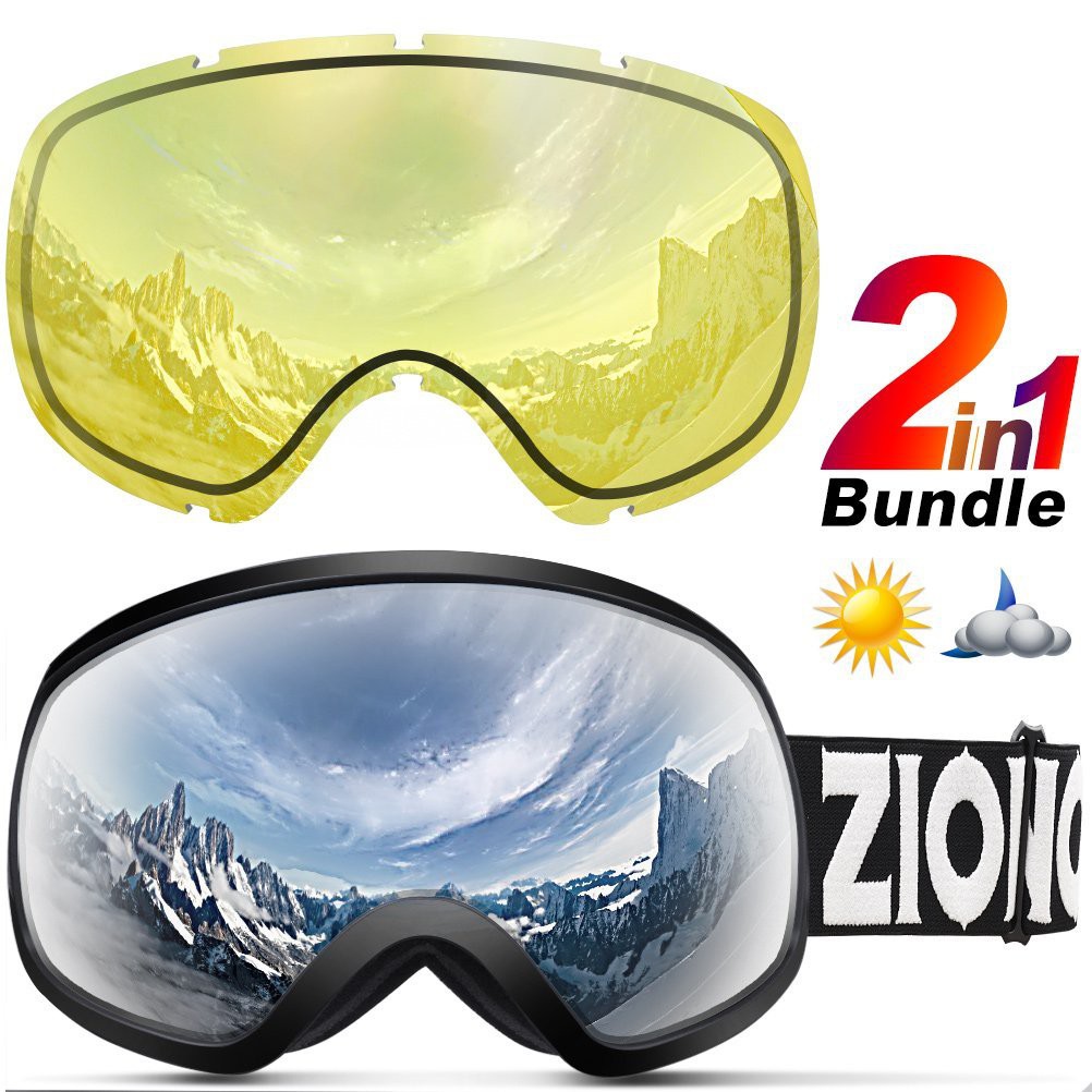 ZIONOR X10 護目鏡 Ski Snowboard Snow Goggles OTG for Men Women