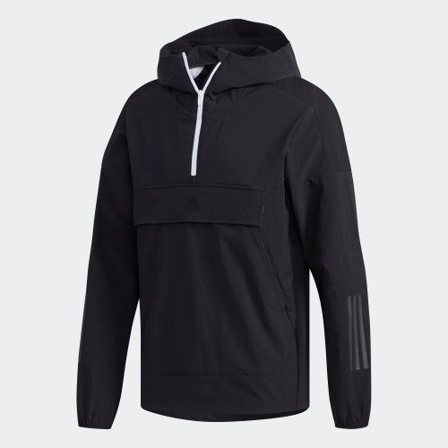 ADIDAS O2 JKT ANORAK 連帽休閒外套 運動夾克 正貨 EH3764 男 黑【iSport愛運動】