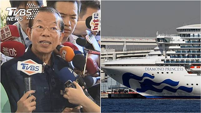 鑽石公主號武漢肺炎確診數攀升，駐日代表謝長廷發聲明回應。(圖／TVBS資料照、達志影像路透社)