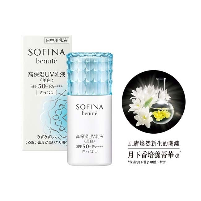 蘇菲娜 芯美顏美白瀅潤日間防禦乳升級版 清爽型 SPF50+ PA++++ 30ml