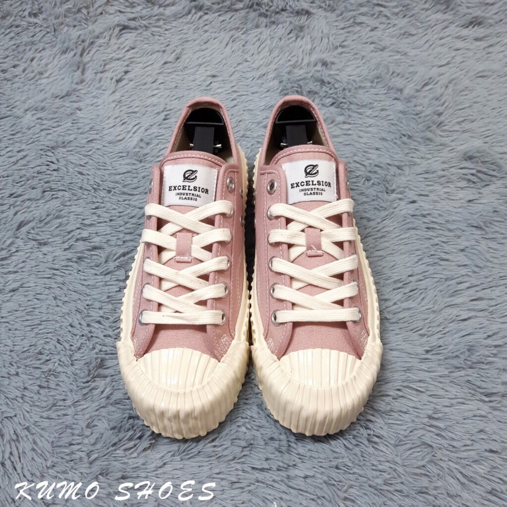 KUMO SHOES EXCELSIOR 餅乾鞋 全白 粉紫色 白厚底帆布鞋 女鞋 韓國限定