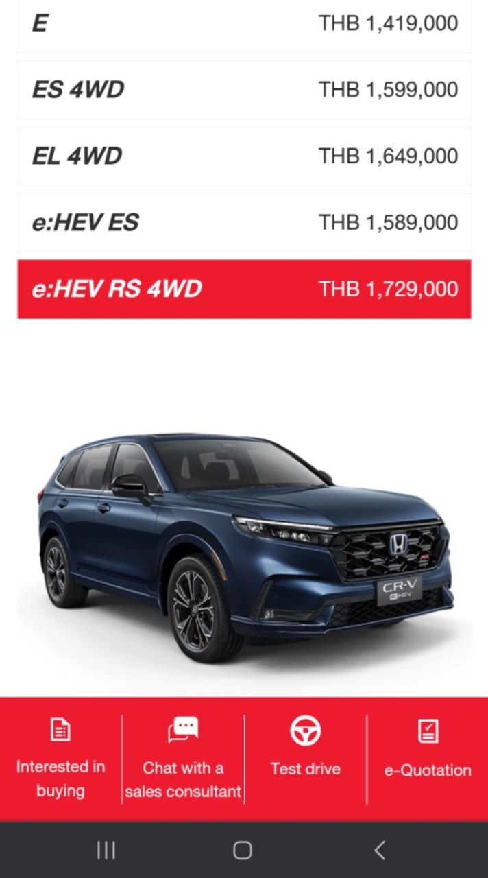 HONDA ALL NEW CRV GEN6 THAILAND