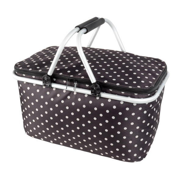 LIFECODE《點點風》鋁合金折疊保冰袋/野餐提籃