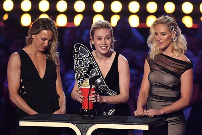 Avengers dominates MTV awards as Larson honors stunt doubles