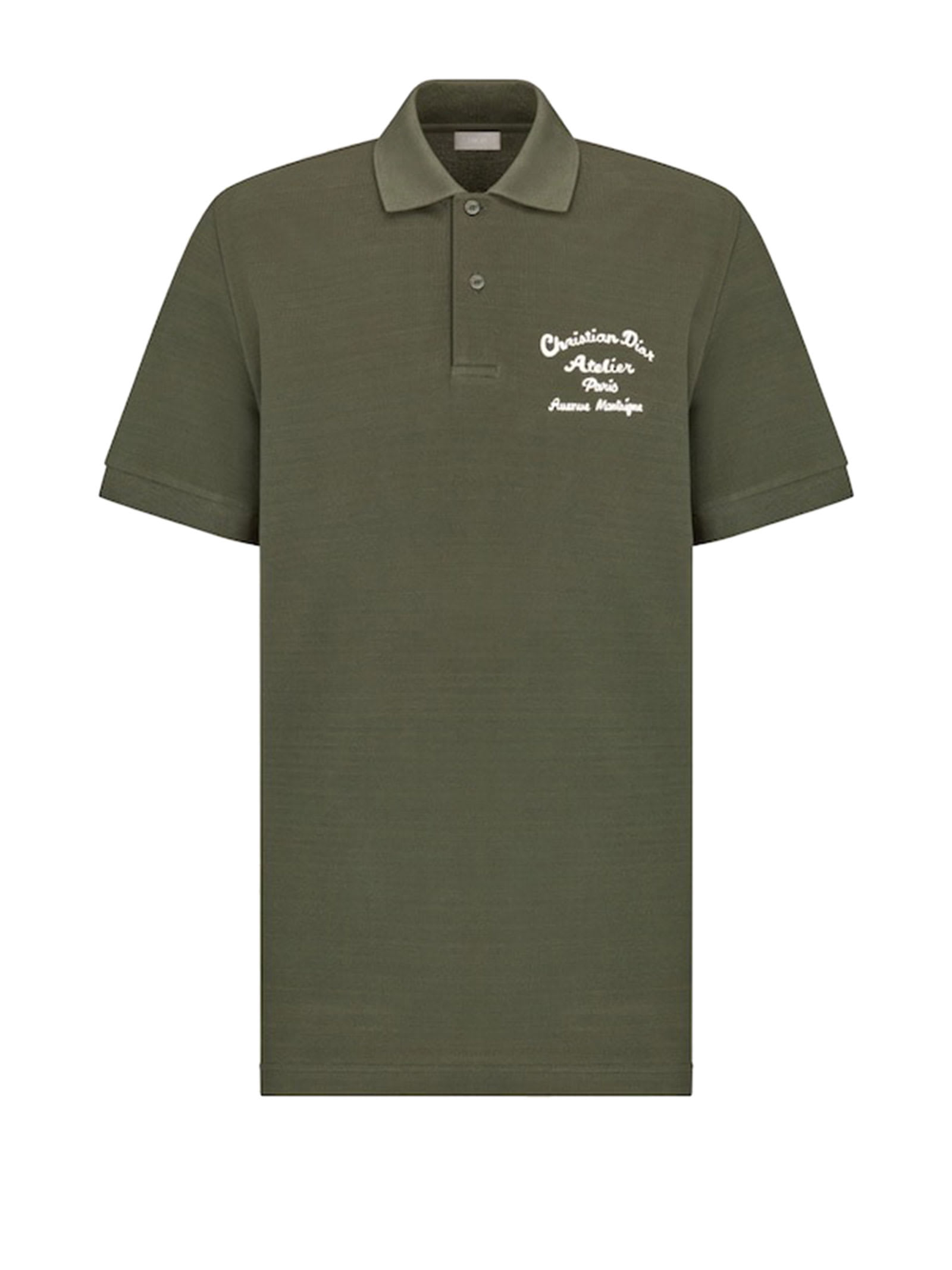 Dior Homme Short-sleeved Polo Shirt With Logo Lettering