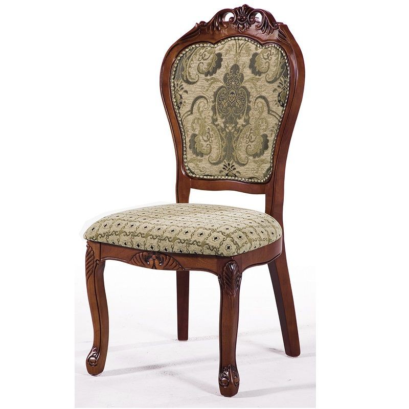 【HB455-07】歐風餐椅(柚)(無扶手) 寬51×深63×高105cm $3,910【商品規格】1.天然實木架2.優耐坦噴漆塗裝3.高級緹花紋布【是否需要組裝】＊需簡易組裝◎品築家具精心為您的起居