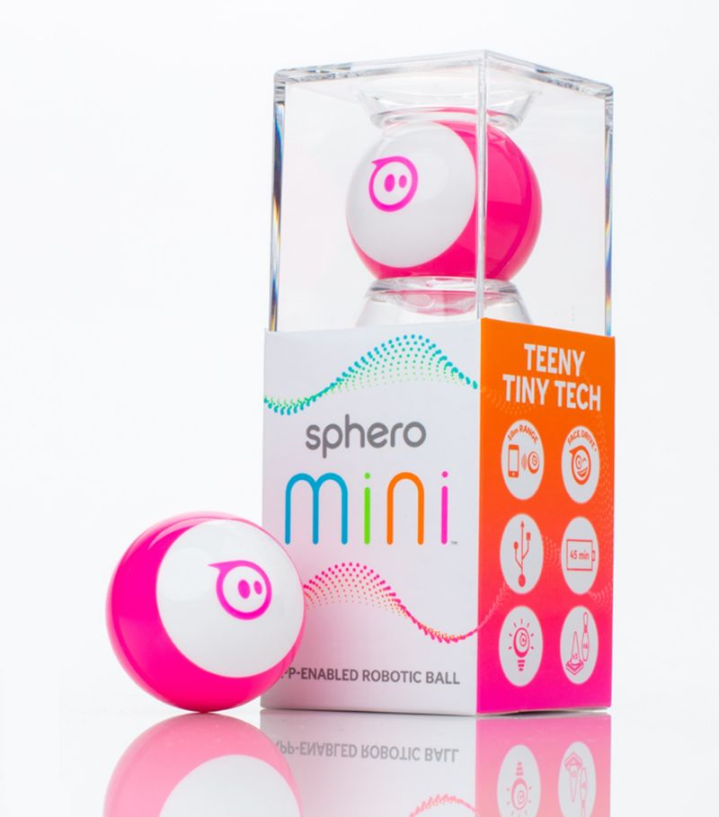 Designed with a gyroscope, accelerometer and LED lights, the Sphero Mini is an app-enabled robot bal