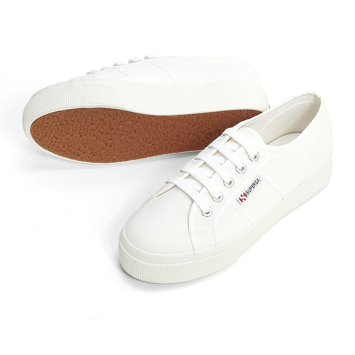 SUPERGA Classic 2750_Flatform 厚底帆布鞋款_白_SP3NC3N0W1
