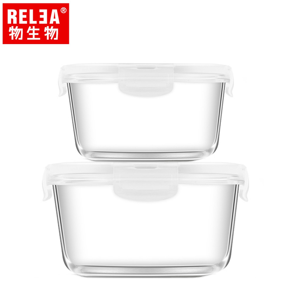 ★可拆式膠條，易清洗★立體透氣孔，輕鬆開合★保鮮盒耐熱400度，可放入烤箱使用★優選玻璃材質，耐冷、耐熱★矽膠完全密封，防側漏品牌：香港RELEA物生物產品：圓形耐熱玻璃微波保鮮盒尺寸：950ml(長