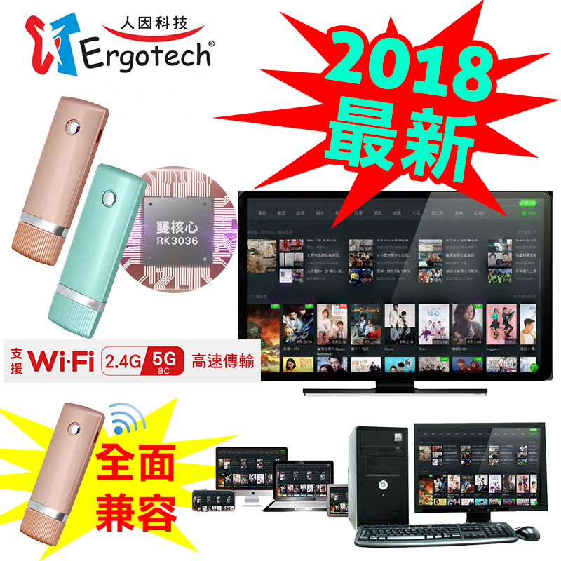 Ergotech 人因科技 MD3080U 2.4G/5G 雙模無線影音分享棒 免切換 全面兼容 PC桌機傳輸 同屏 無線HDMI 電視棒/分享器/無線影音傳輸/電視好棒/TIS購物館