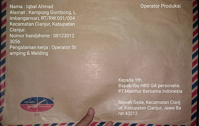 Cara Menulis Surat Lamaran Kerja Lengkap Penulisan Di Bagian Amplop Yang Benar Cianjurtoday Line Today