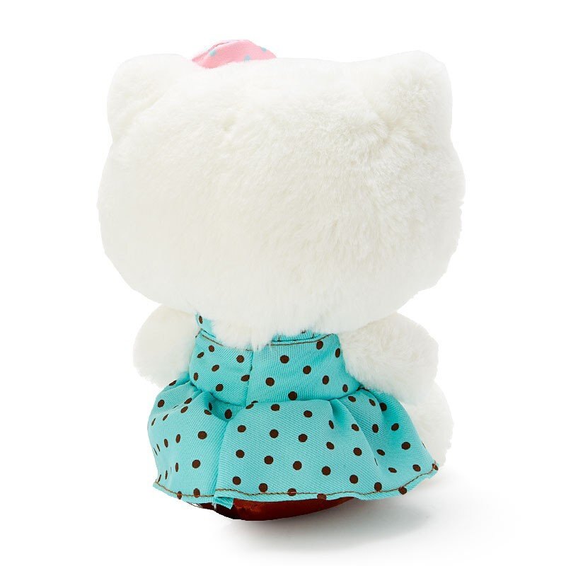 〔小禮堂〕Hello Kitty 絨毛玩偶娃娃《M.綠白》擺飾.玩具.薄荷巧克力系列