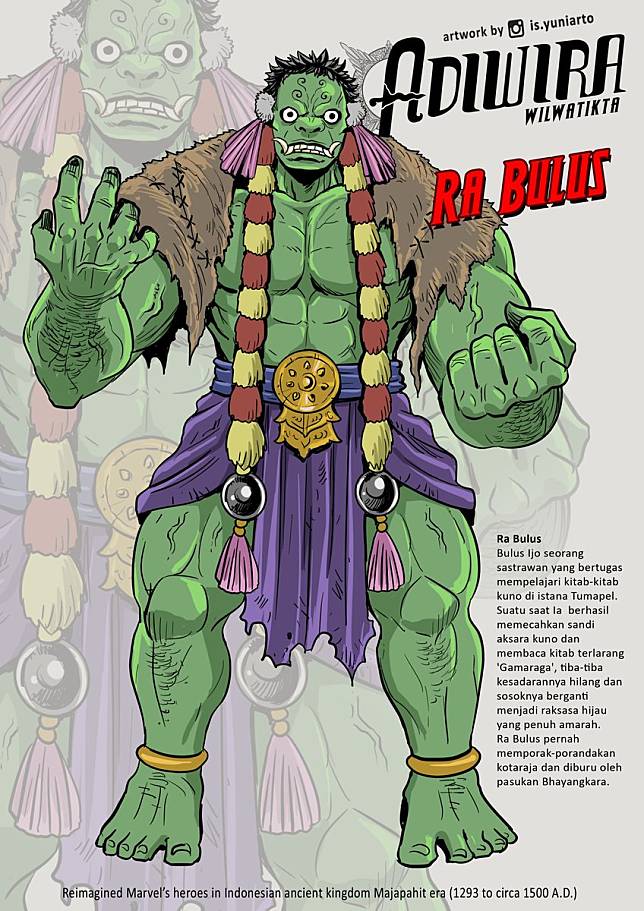 10 Karakter Avengers era Majapahit Hulk