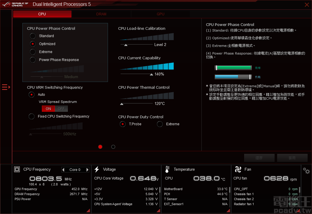 供電轉換區功能調整頁面