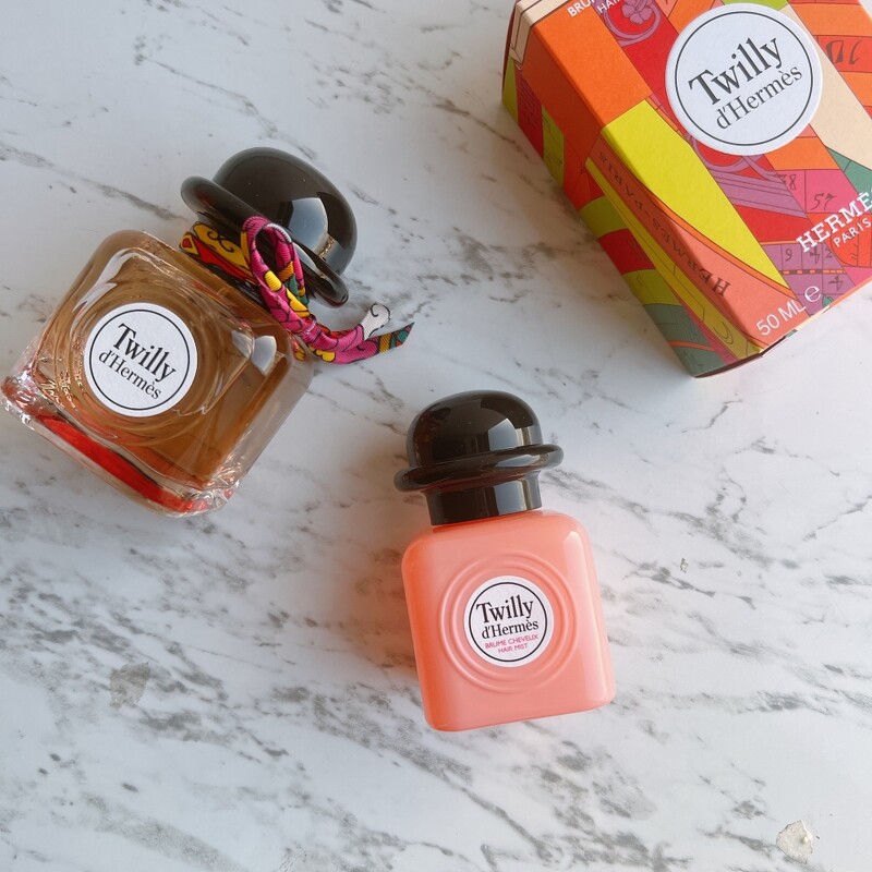Hermès愛馬仕Twilly d’Hermès絲意香水與香髮噴霧。