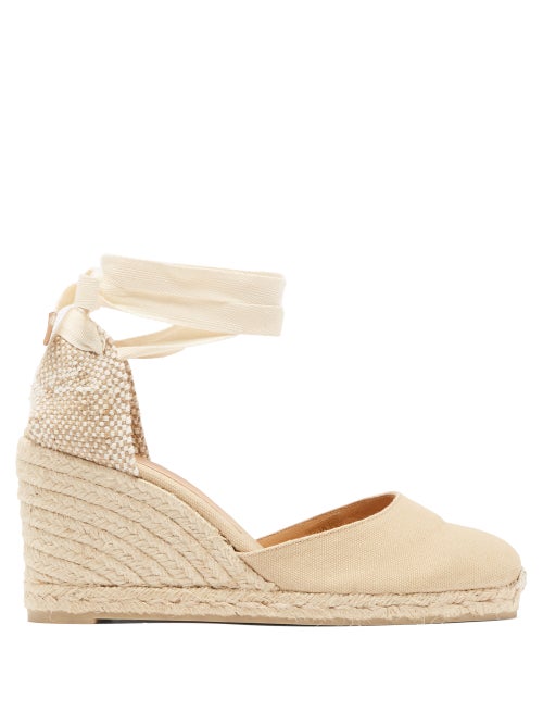 Castañer - Castañer's cream Carina espadrilles are rendered in a sophisticated single-shade palette 