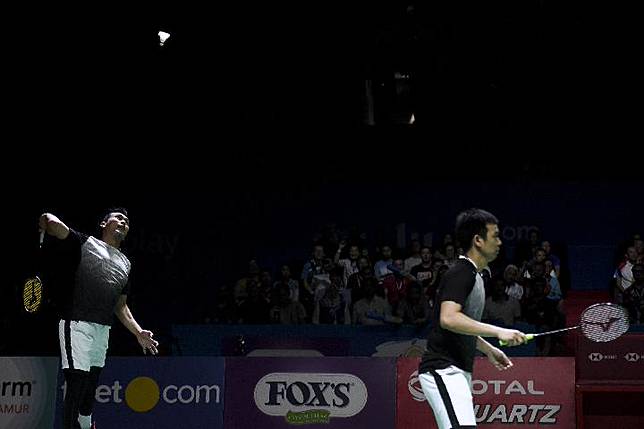 Pasangan ganda putra Indonesia Mohammad Ahsan (kiri) dan Hendra Setiawan. ANTARA/Hafidz Mubarak