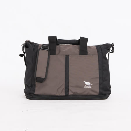 【Cougar】大型 可加大 可掛行李箱 旅行袋/手提袋/側背袋(7050 灰色)