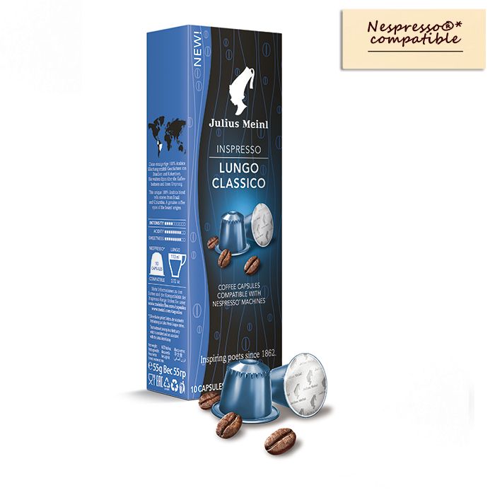 julius meinl 膠囊咖啡與 nespresso®*膠囊咖啡機是相容的。julius meinl capsules are compatible with nespresso®* machin