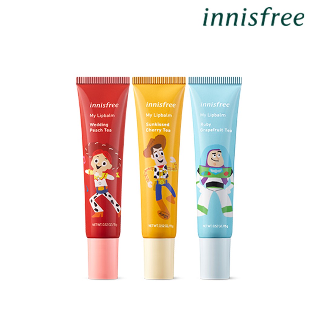 想擁有水嫩雙唇，請點這裡#嚴選家護唇膏 【商品特色】innsfree 2019 玩具總動員聯名系列搭上《玩具總動員4》即將上映的熱潮，innisfree搶先推出玩具總動員精美聯名商品，人氣主角胡迪、巴