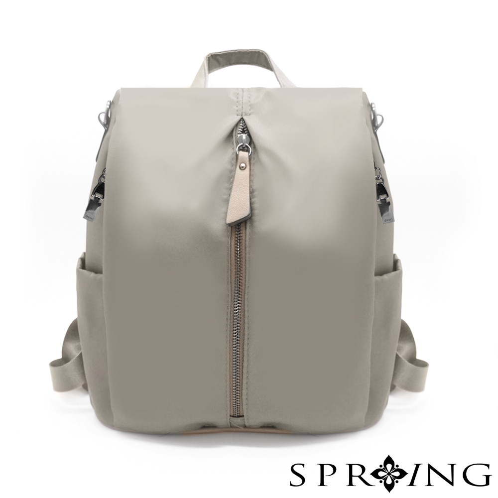 9-35170-64 SPRING-偶然相遇的輕量防盜多用後背包-卡其灰