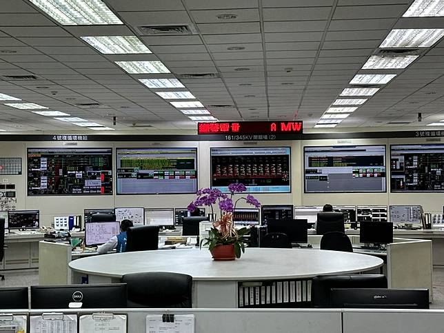 大潭電廠控制室顯示總發電量為零(圖) | 中央通訊社 | LINE TODAY