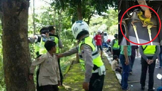 Terjadi aksi tawuran bocah SD yang membawa senjata tajam di Magelang, Jawa Tengah pada Sabtu (17/2/2018). instagram.com/yuni_rusmini