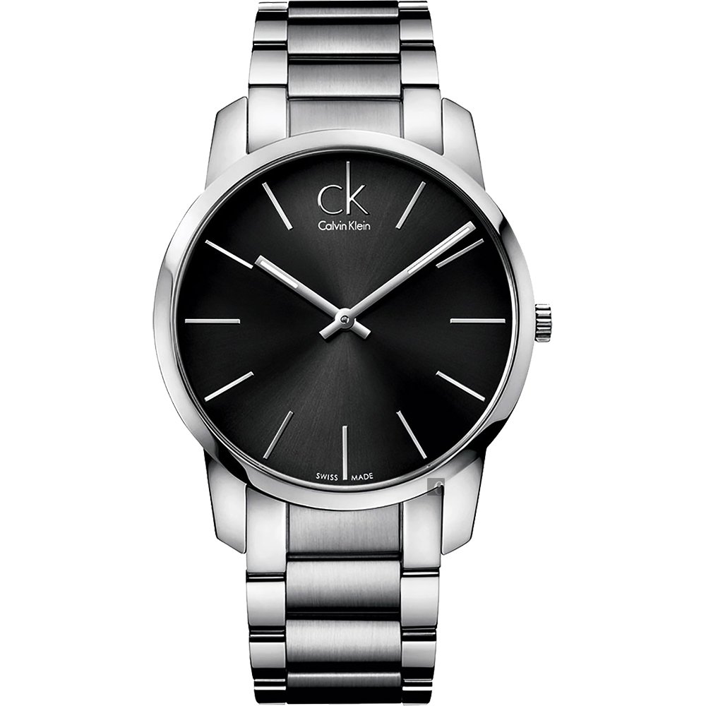 Calvin Klein CK City 極簡時尚手錶-黑x銀/43mm K2G21161
