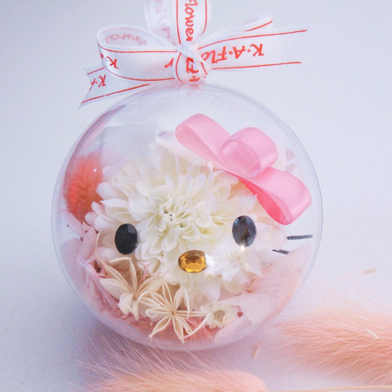 可愛星球 Hello Kitty 永生花球 8*15cm