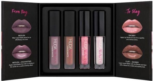 HUDA BEAUTY 迷你唇釉唇彩組合Matte & Strobe Lip Set
