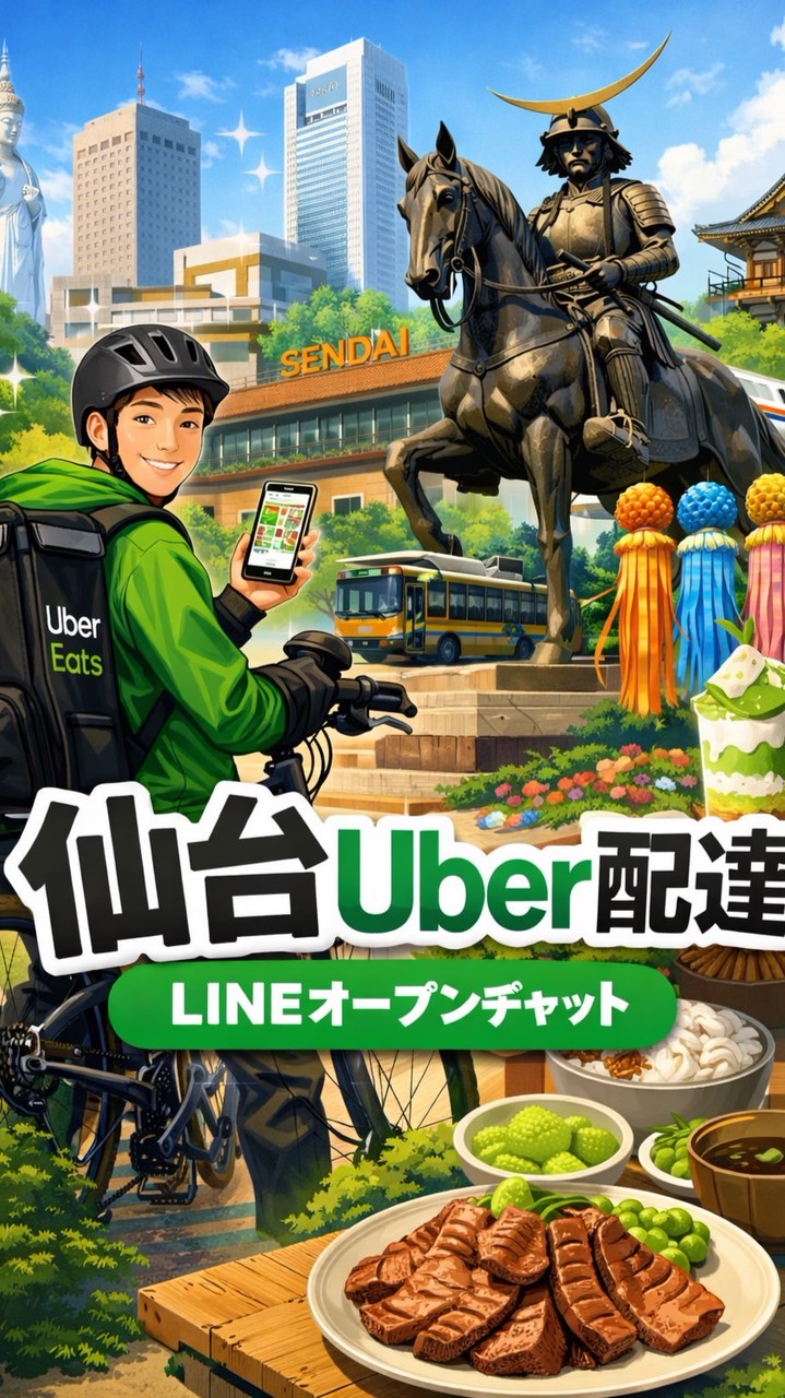 仙台Uber配達員【出前館ロケットmenu】